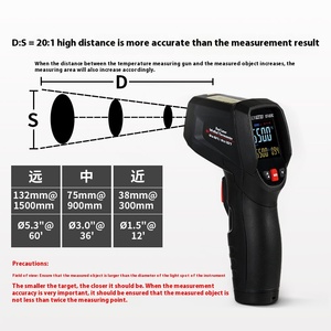 CEM DT-833c Industrial 650 ℃   Termômetro Infravermelho de Alta Precisão em Material ABS para Cozinha, Pistola de Temperatura para Óleo e Água para Uso Doméstico OEM - Product Image 2