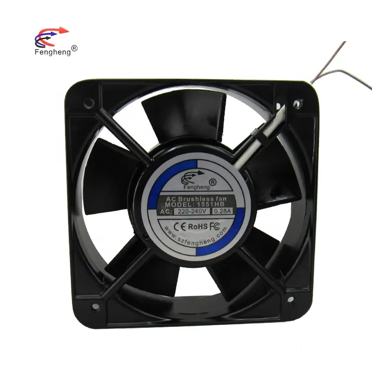 6 inç AC endüstriyel Fan 150x150x50mm 15CM 15050 196CFM yüksek hızlı fanlar soğutma buzdolabı