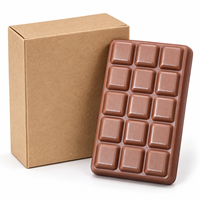 Jouet souple en forme de barre de chocolat en PU, nouveauté, pour décoration de bureau, unisexe, à partir de 14 ans