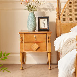 سرير مزدوج بتصميم نورديك عصري مقاس 1.8 متر، مصنوع من الخشب الصلب البسيط والروطان مع مساحة تخزين مبتكرة لغرف النوم الرئيسية في بيوت الضيافة - Product Image 6