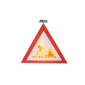 Panneaux de signalisation routière solaires à LED de 18 pouces en composite aluminium-plastique, signalisation visuelle d'avertissement - Product Image 3