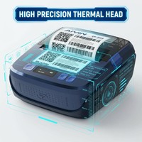Imprimante d'étiquettes thermiques portable 80 mm avec batterie rechargeable, imprimante de bordereaux 3 pouces pour codes de colisage / USB-C en stock