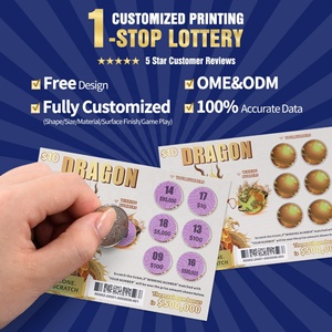 Scratch Lottery Small Size Million Dollar Prize Free Design Variable Secure Data Digital Printing - Product Image 1