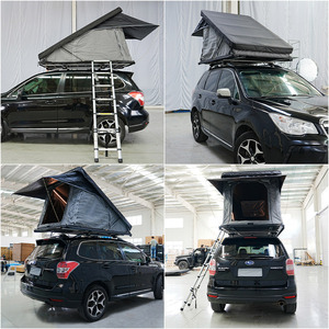 Tente de voiture pliable carrée pour le <span class=keywords><strong>camping</strong></span>, fabrication directe d'usine, faible MOQ, tout-terrain, 2 personnes, tente de toit pliable, ultralégère, tente de toit - Product Image 2