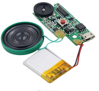 Kotak Musik Mini Cow White Heart 30/60s Modul Speaker yang Dapat Direkam untuk Boneka dengan Sensor Gerak Cahaya USB Ramah Lingkungan