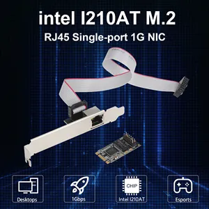 Carte serveur PCIe M.2 B-Key M-key, adaptateur Ethernet Gigabit M.2 vers PCIe, répartiteur LAN en stock - Product Image 1
