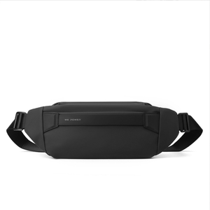 Pochette banane légère à la mode pour hommes <span class=keywords><strong>Streetwear</strong></span> Sports Voyage Loisirs de plein air Sac banane Noir Gris Sac de taille en matériau PU - Product Image 6
