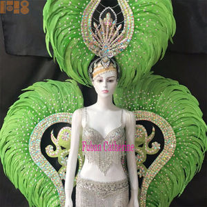Tocado de plumas <span class=keywords><strong>Samba</strong></span> disfraz carnaval FIESTA DE Halloween <span class=keywords><strong>bar</strong></span> actuación/sombrero mascarada alas desfile - Product Image 3