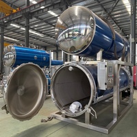 Automatische hogedruk stoom autoclaaf wateronderdompelingsretort sterilisator voor fruit & groenten, 304 roestvrij staal