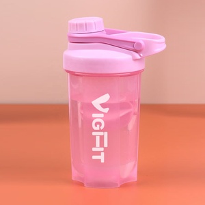 500ml Small Protein <b>Shaker</b> <b>Bottles</b> with Handle BPA-Free Gym <b>Shaker</b> Cups with Blending Ball for Protein Shakes and Pre Workout - Product Image 2