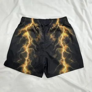 Novos shorts de malha sublimada para powerlifting, corrida, fitness, shorts de malha personalizados com seu próprio logotipo e design