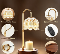 Lampe chauffe-bougie parfumée avec 2 ampoules, chauffe-bougie électrique avec minuterie et variateur d'intensité pour la décoration de la maison