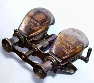 Antiguo latón Vintage gafas de ópera de londres 1917 bolsillo plegable de Monuculer Binocular