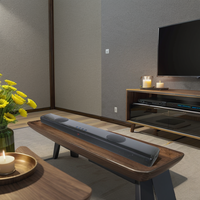 Barre de son Home Cinéma avec télécommande, caisson de basses intégré, interfaces multiples (Aux USB Optique)