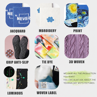 Chaussettes antidérapantes en silicone personnalisées pour le football, respirantes, sans couture, de haute qualité, avec logo personnalisé, fabriquées en usine.