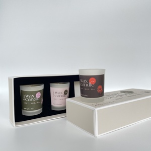 Scatole personalizzate Eco Friendly Private Label sentore profumate Set di <span class=keywords><strong>cera</strong></span> di soia Design candele bianche candela <span class=keywords><strong>cera</strong></span> In vetro con Logo Packaging - Product Image 5