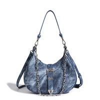Sac croissant en jean 2023, nouvelle collection, sac à bandoulière chic et original pour femme, style niche haut de gamme