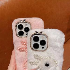 2022 nueva moda de lujo conejo <span class=keywords><strong>Applin</strong></span> felpa diseñador para iPhone cubierta móvil para iPhone 14 Pro 14 Plus 14 Pro Max 13 Pro Max - Product Image 4
