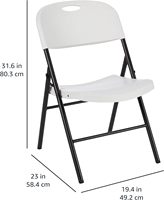 Chaises pliantes en plastique robustes, légères et durables en HDPE pour jardin, extérieur, fêtes et événements, vente en gros