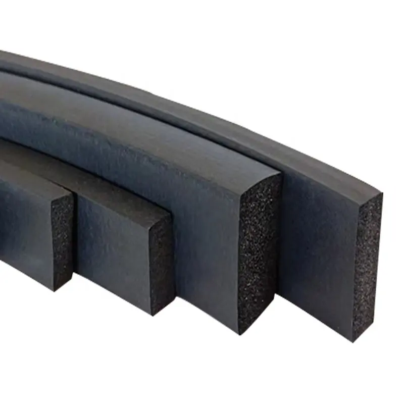 custom EPDM foamed rubber board sheet wear-resisting electric cabinet anti-collision rubber square bar EPDM seal strip