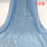 Vêtements de broderie de mode 5mm tissu de paillettes nues à rayures droites transparentes plates