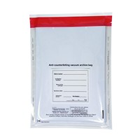 Sacs d'expédition anti-contrefaçon Mailer Bank, sacs scellés pour le stockage de documents, la conservation et les biens gages, en PE + PET, personnalisables