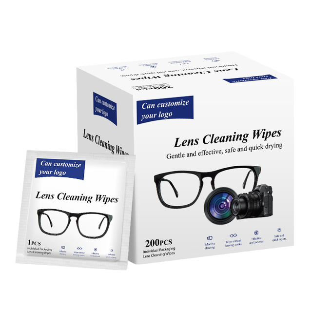 OEM ODM All Optical Surfaces Lens Cleaning Wipes 200 Individually Wrapped Streak & Scratch Free Pre-Moistened Cleaning Wipes