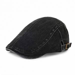 Nouvelle casquette gavroche en jean style britannique à carreaux à bord court pour hommes et femmes, idéale pour le printemps et l'automne, chapeaux décontractés type Ivy - Product Image 6