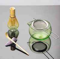 Ensemble de fouet à matcha en bambou fait main, bol à matcha en céramique, kit matcha Fujian 6 pièces, bol en verre, boîte personnalisée avec logo