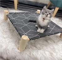 Lit de camping pour chat en bois massif, robuste et écologique, emballage en carton, pour petits animaux, vente en gros d'usine