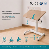 Table pliante à hauteur réglable et pneumatique de conception moderne bureaux pour ordinateur poste de travail assis debout bureau mobile