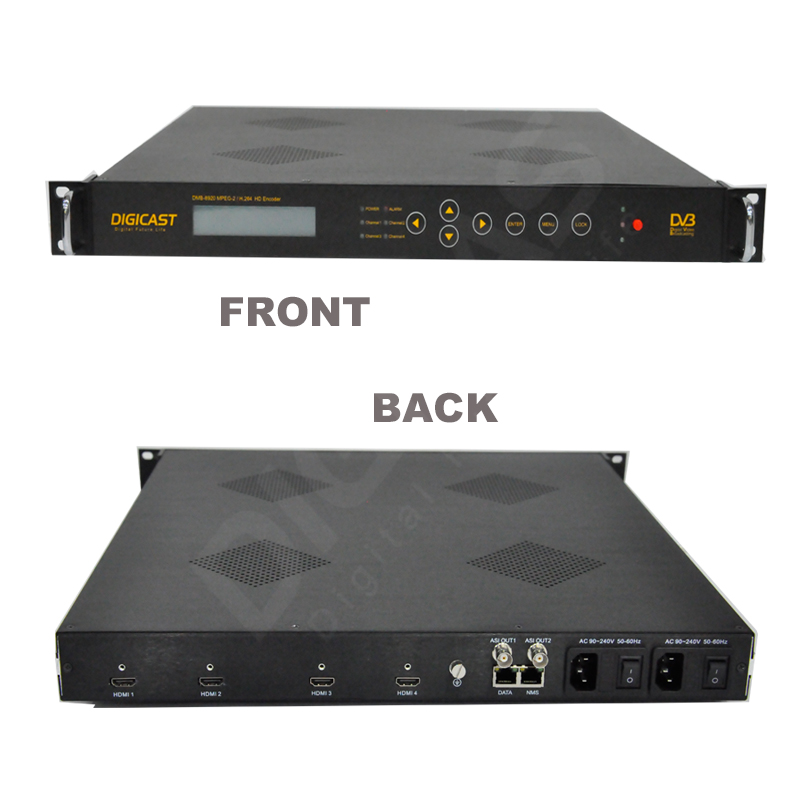 (DMB-9820) HE-AAC AC3 1080P H264 MPEG2 4 канала SDI UDP Multicast Unicast SPTS МБ Аси мультиплекс кодировщик