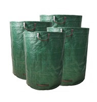Tambour pliable en PP robuste de 272L sac de déchets de jardin industriel réutilisable personnalisé en usine pour les feuilles et autres fournitures