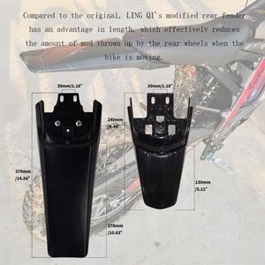 Garde-boue arrière modifié et allongé pour <span class=keywords><strong>Sur</strong></span> <span class=keywords><strong>Ron</strong></span> Light Bee X et S. Garde-boue arrière extra long pour Surron, idéal pour le tout-terrain et la boue. - Product Image 2