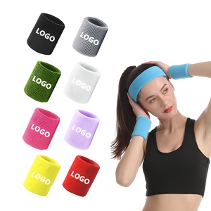 Muñequeras Deportivas Cómodas y Protectoras de Algodón con Logotipo Personalizado, Juego de Muñequeras Deportivas de Color Sólido - Product Image 1