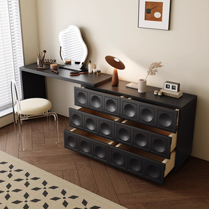 Moderno francese semplice camera da letto leggero di lusso in legno massello di quercia <span class=keywords><strong>tavolo</strong></span> da trucco uno cassetti telescopici <span class=keywords><strong>angolo</strong></span> cassettiera hotel - Product Image 4