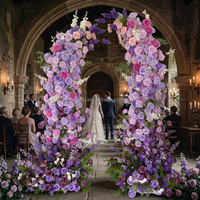 Arche de fleurs en forme de corne pour mariage, vente en gros, pour décoration d'événements et de mariages