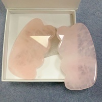 Fournisseur exclusif pour fabricants DIY : Pierre naturelle en jade à ondulations fines pour massage corporel, pierre semi-précieuse, quartz rose, Gua Sha