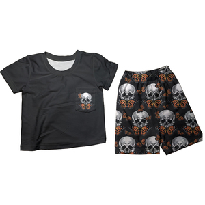 Conjunto de Dos Piezas de Algodón Unisex para Bebés de 0 a 3 Meses, Transpirable e Impermeable, Camiseta de Manga Corta con Estampado y Pantalones Cortos para Niña, Suministro ODM - Product Image 4