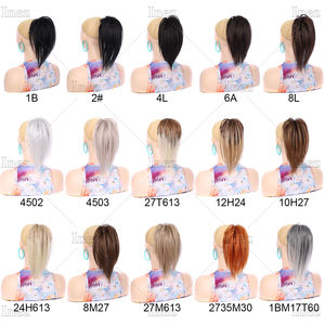 Perruque <span class=keywords><strong>chignon</strong></span> bouclé désordonné <span class=keywords><strong>avec</strong></span> pince à cheveux, <span class=keywords><strong>queue</strong></span> <span class=keywords><strong>de</strong></span> <span class=keywords><strong>cheval</strong></span> droite et anneau, pour le commerce extérieur, vente en gros - Product Image 4