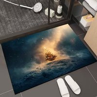 Meistverkaufter Neuer Design Hochabsorbierender Schlafzimmerteppich Rutschfeste Duschmatte Toiletten-Hotel-Weihnachtsmatte