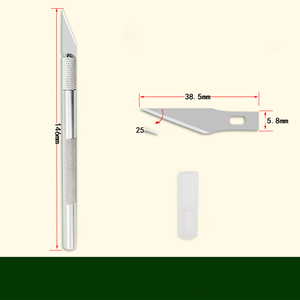 Bộ Dao Khắc Tay Ledger Làm Cho Công Cụ Nhôm Cực Bút Dao Với 6 Lưỡi Cao Su Tem Giấy Cắt Mô Hình Khắc - Product Image 6