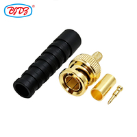 Conector Coaxial RF SDI BNC de Fábrica con Conector Flex5 1855A Completamente Chapado en Oro con Funda Protectora