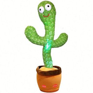 Nuevo Juguete de Peluche Cactus Bailarín con Luz LED, Repite <span class=keywords><strong>Canciones</strong></span> en Inglés, para Niños, Libro Suave - Product Image 1