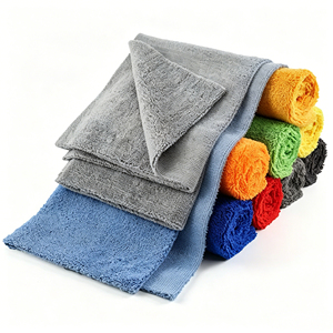 Chiffon en microfibre <span class=keywords><strong>pas</strong></span> <span class=keywords><strong>cher</strong></span> 350 g/m² 40x40 cm absorbant sans ourlet pour le lavage de voiture et la cuisine, serviette de séchage sans traces pour usage polyvalent - Product Image 1