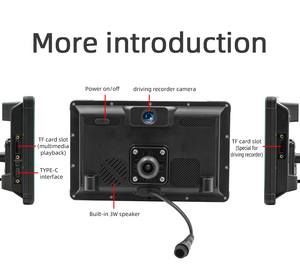 X5351หน้าจอสัมผัส CarPlay ไร้สายแบบพกพาสำหรับมอเตอร์ไซด์7นิ้วหน้าจอ IPS กันน้ำนำทางจอ DVR รถจักรยานยนต์ IP65 - Product Image 5