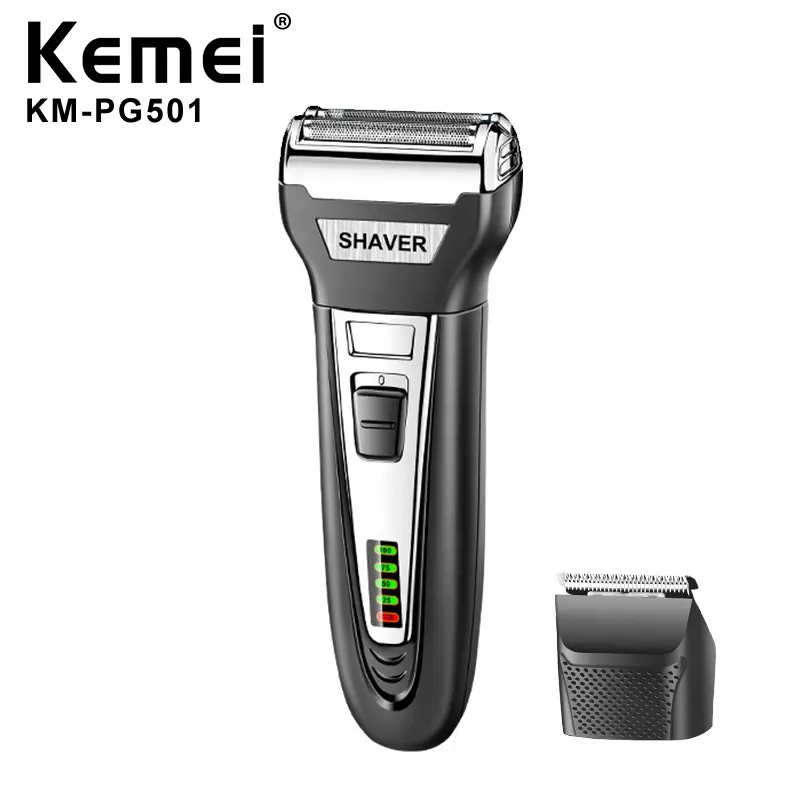 بيع بالجملة Kemei Km PG501 سعر المصنع قابلة لإعادة الشحن مقاومة للماء USB ماكينة حلاقة رجالية كهربائية