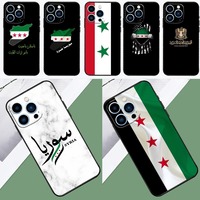 Drapeau de la Syrie économisant gratuitement la Syrie étui souple pour tous les types de coques de téléphone pour Iphone 16promax 16 15 14 13 Pro Max Plus Cover