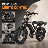 Vélo électrique à pneus larges BK20, 250W, 48V, batterie au lithium 20Ah, vélo de montagne tout-terrain