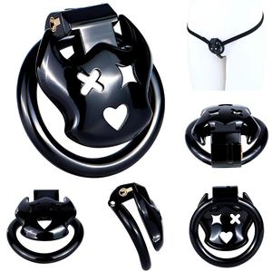 Nouvelle Cage de Chasteté Noire Plate FRRK avec Anneaux de 4 Tailles, Anti-Évasion Ascétique, Jouets Sexuels <span class=keywords><strong>Érotique</strong></span>s pour Hommes Gays, Vente en Gros - Product Image 1